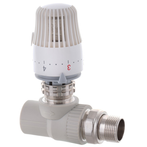 Кран термостатичний Koer K0156.PRO PPR 20x1/2 (KP0199) (прямий, з термоголовкою) 