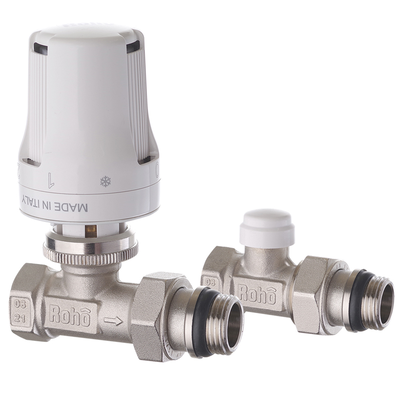 Комплект для подключения радиатора Roho R5161-050K 1/2" (RO0119) прямой 