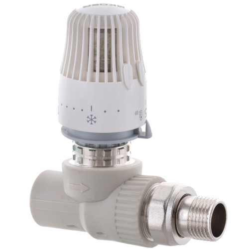 Кран термостатичний Koer K0155.PRO PPR 20x1/2 (KP0198) (прямий, з термоголовкою) 