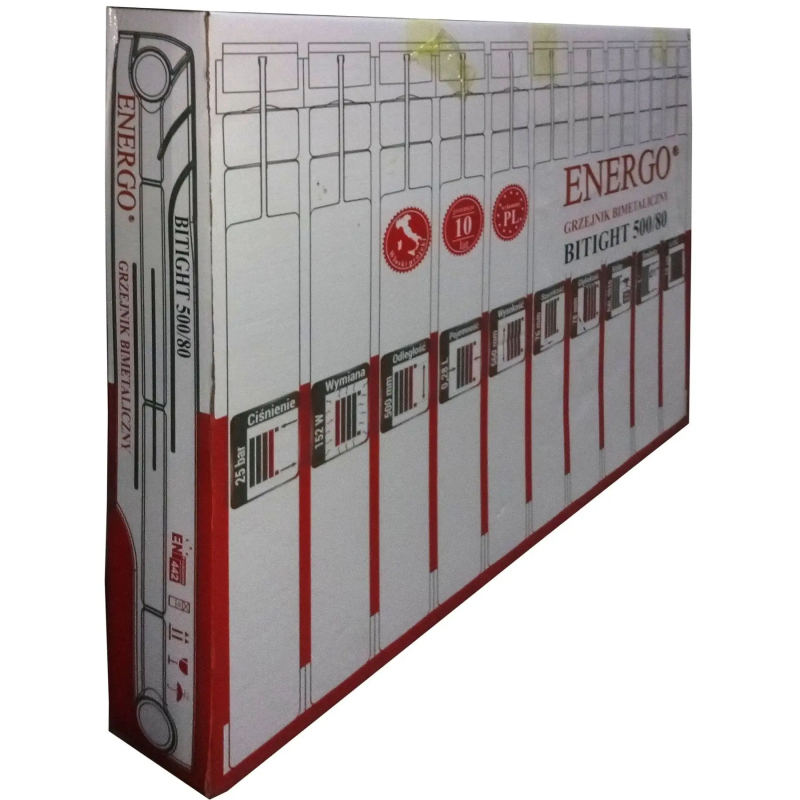 Біметалевий радіатор ENERGO BILIGHT 500/80 