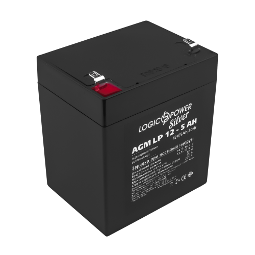 Аккумулятор свинцово-кислотный 5 Ah (ампер-часов) LogicPower AGM LP Silver 12V