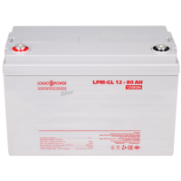 Акумулятор гелевий 80 Ah (ампер-годин) LogicPower LP-GL 12V