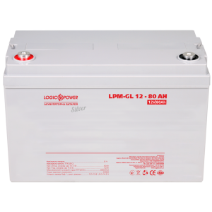Акумулятор гелевий 80 Ah (ампер-годин) LogicPower LP-GL 12V