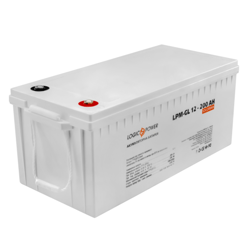 Акумулятор гелевий 200 Ah (ампер-годин) LogicPower LP-GL Silver 12V