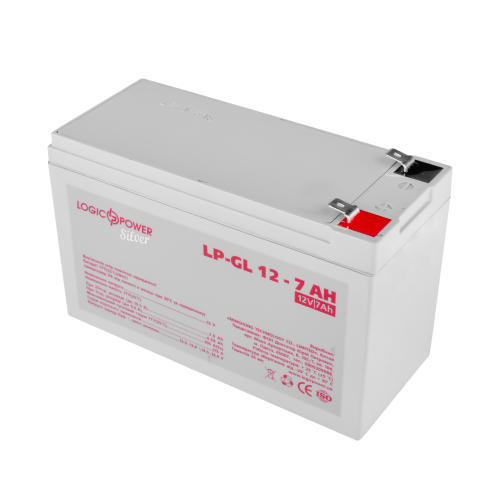 Аккумулятор гелевый 7 Ah (ампер-часов) LogicPower LP-GL Silver 12V