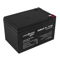 Акумулятор свинцево-кислотний 12 Ah (ампер-годин) LogicPower AGM LP Silver 12V