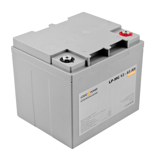 Аккумулятор мультигелевий 45 Ah (ампер-годин) LogicPower AGM LP-MG Silver 12V