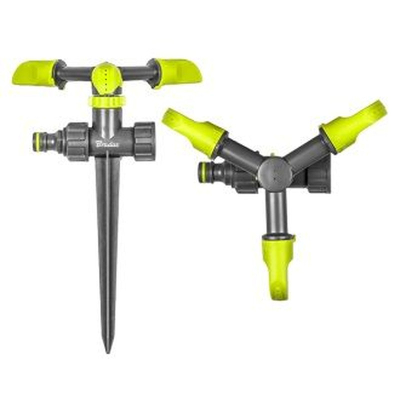 Зрошувач BRADAS LE-6102 LIME EDITION NEW обертовий,  3-ріжковий на кілку 