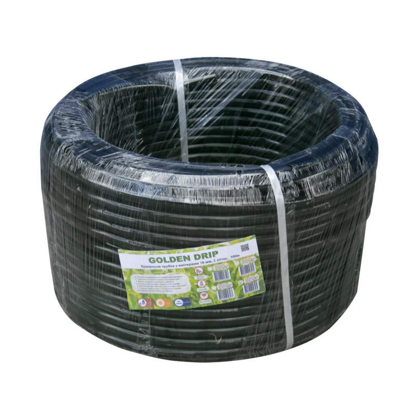 Капельна трубка емітерна GOLDEN DRIP 16мм x 25см 100м(2л/год)   