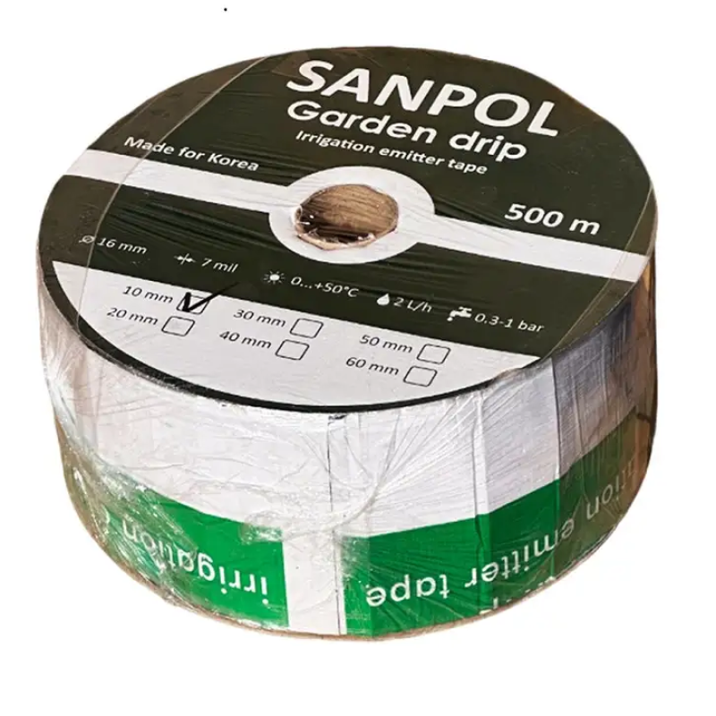 Крапельна стрічка емітерна  Garden Drip 7 mil 500м (10 см) 