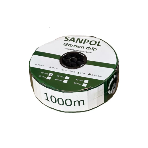 Капельная лента эмиттерная Garden Drip 9 mil 1000м (10 см)