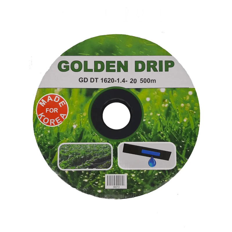 Крапельна стрічка емітерна GOLDEN DRIP 1620-1.4-20 500м  