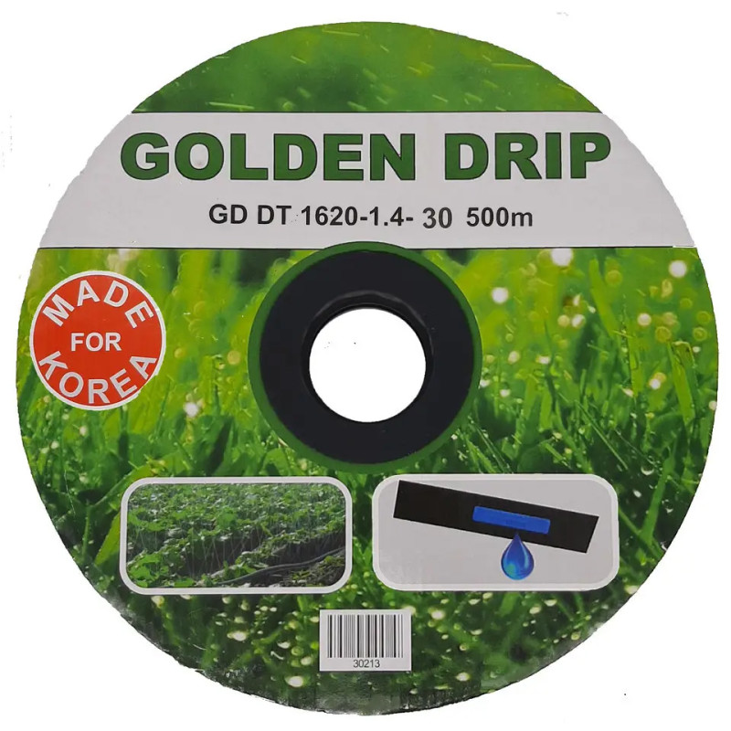 Крапельна стрічка емітерна GOLDEN DRIP 1620-1.4-30 500м  