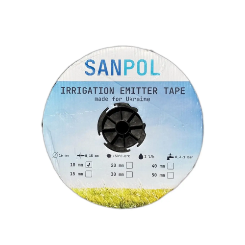 Капельная лента эмиттерная SANPOL 6 mil 1000м (10 см) Капельная лента эмиттерная SANPOL 6 mil 1000м (10 см)