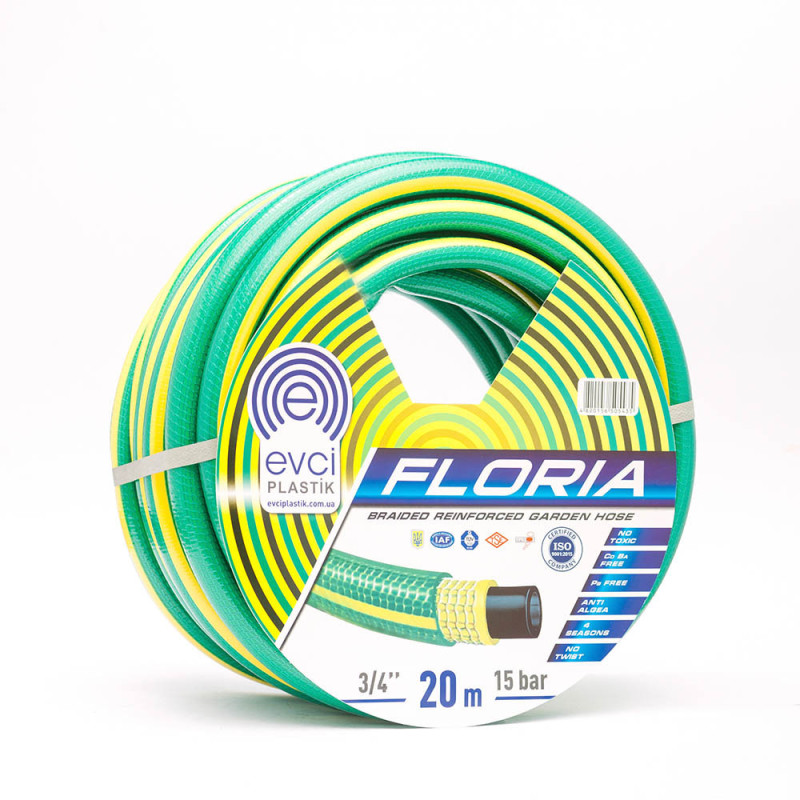 Шланг для поливу Evci Plastik "Флорія" 3/4" 18,0x2,5мм (бухта 50м)  