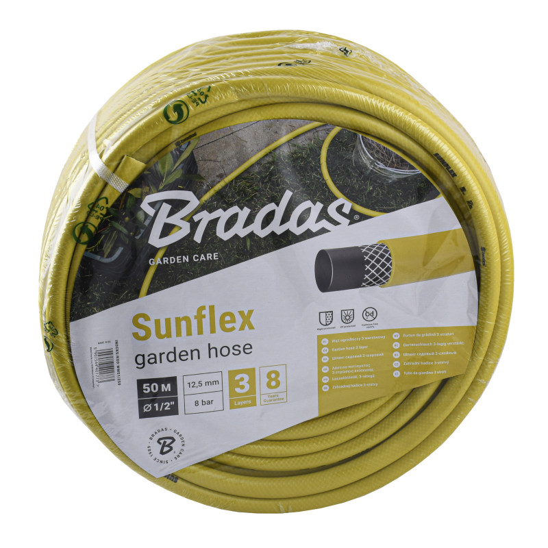 Шланг для поливу  Bradas SUNFLEX WMS1/250 1/2″ (бухта 50м) жовтий  