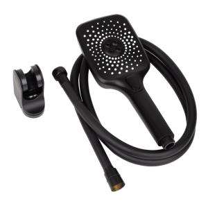 Душевой набор WEZER WKY-537 Black (лейка 3 режима, шланг, крепление лейки)