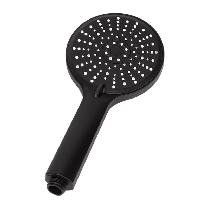 Душовий набір WEZER WKY-538 Black (лійка 5 режимів, шланг, кріплення лійки)