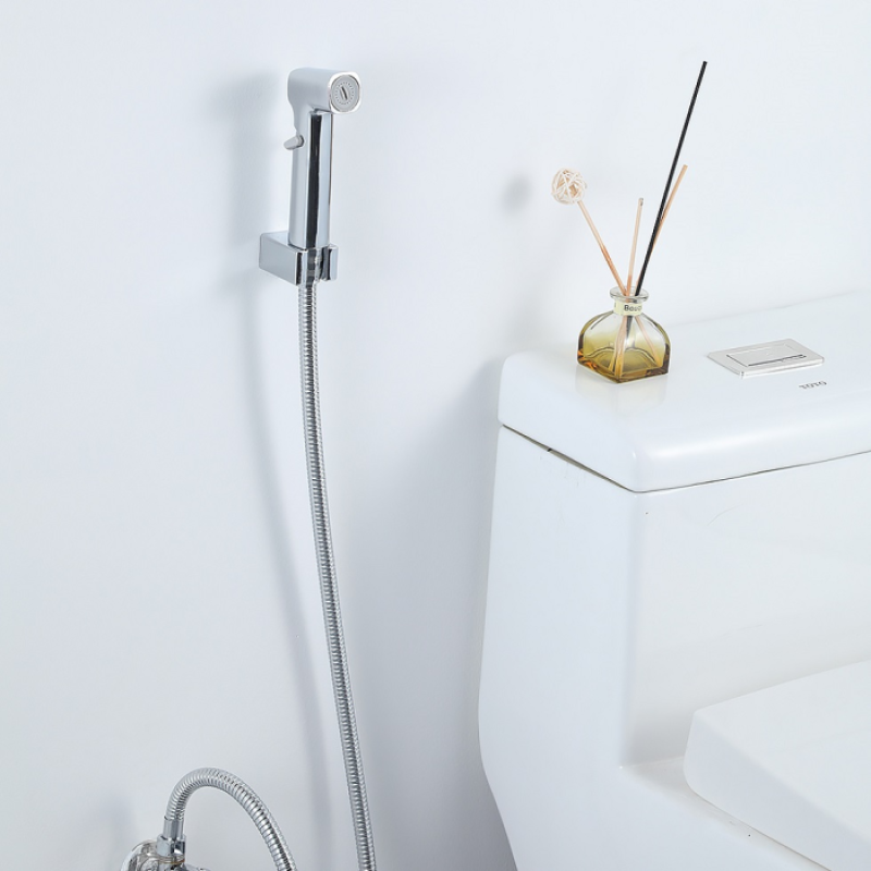 Комплект воронка гигиеническая (регул. давления) + шланг Frap F-022 (хром)