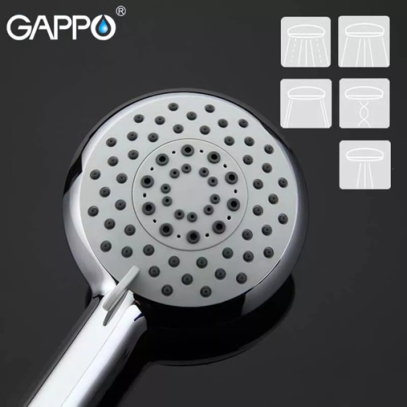 Лейка для душа GAPPO G17, 5 режимов, хром