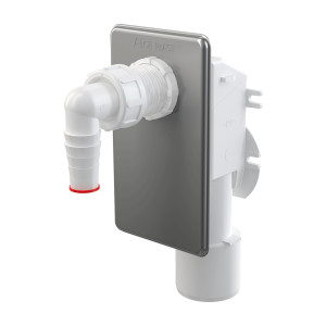 Сифон для пральної машини Alcaplast APS3 під штукатурку, нержавіюча сталь.