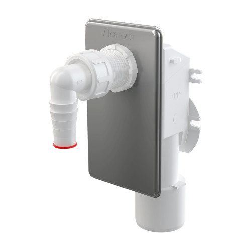Сифон для пральної машини Alcaplast APS3 під штукатурку, нержавіюча сталь.