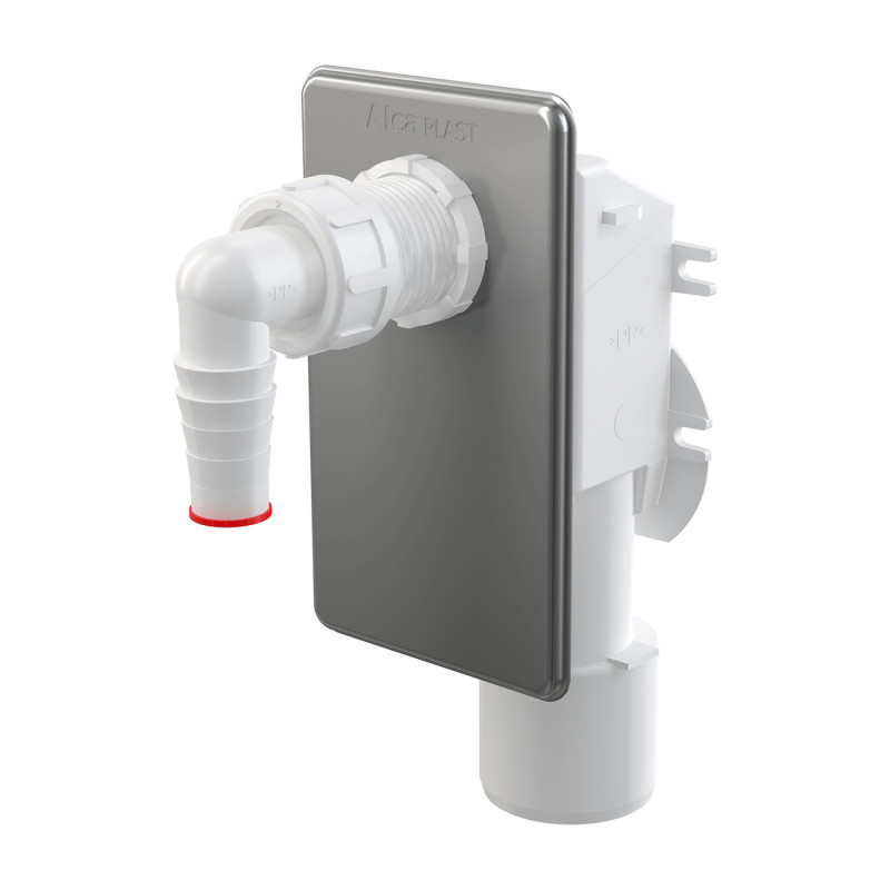 Сифон для пральної машини Alcaplast APS3 під штукатурку, нержавіюча сталь.
