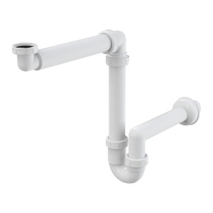 Сифон для умивальника Alcaplast A434, що економить простір з накидною гайкою 5/4"