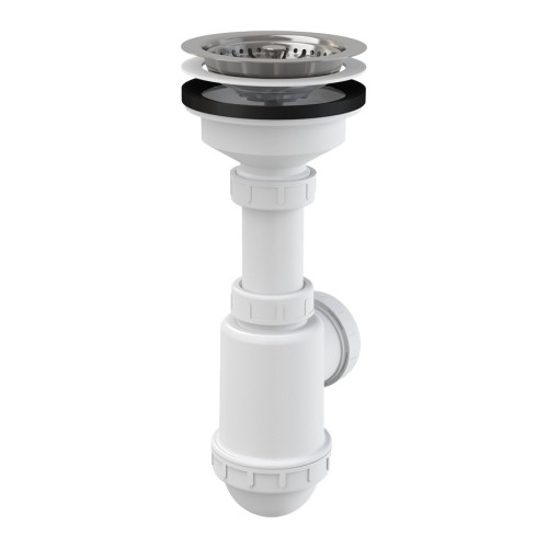 Сифон для мойки Alcaplast A446-DN50/40 с нержавеющей решеткой DN115 Сифон для мойки Alcaplast A446-DN50/40 с нержавеющей решеткой DN115