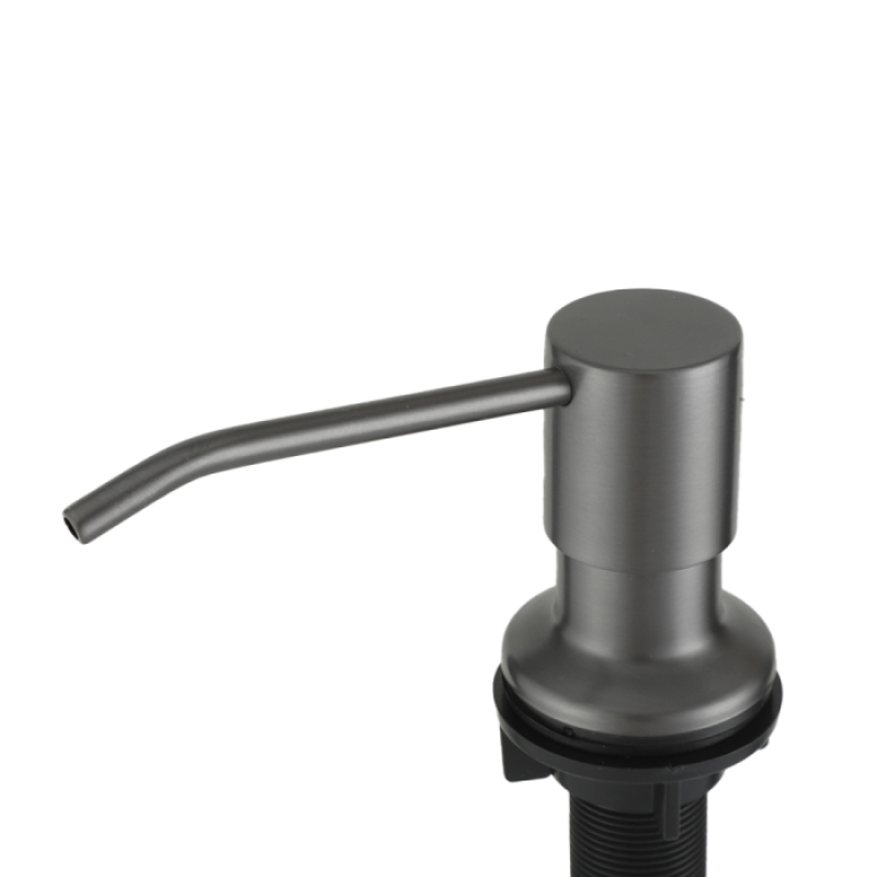 Вбудований дозатор рідкого мила Frap F408-9 (нерж./пластик) 300 мл (сірий Gungrey) 