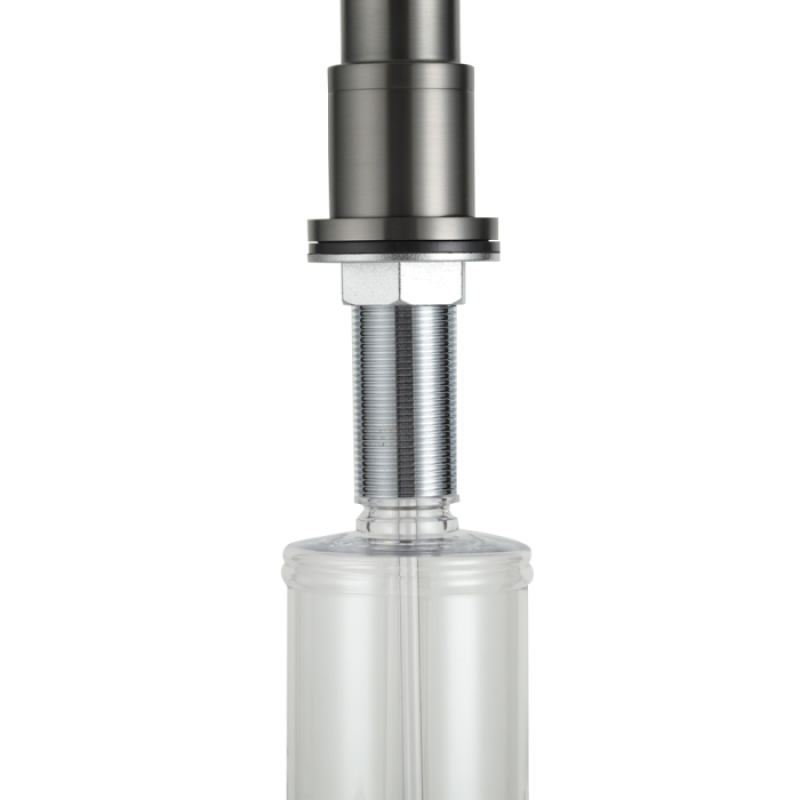 Встраиваемый дозатор жидкого мыла Gappo G402-9 (латунь/пластик) 300мл (серый Gungrey)