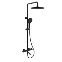 Душова система GAPPO G24791-6 з термостатом (3-х функц. лійка, чорний)
