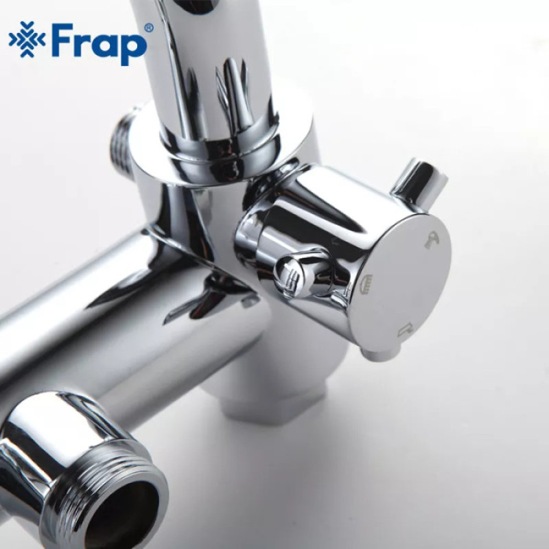 Душова система Frap F2416 (верхній душ, вилив, лійка, 3 режими, хром) 