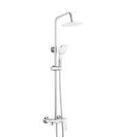 Душова система Frap F2431 (поворотний вилив, білий/хром)