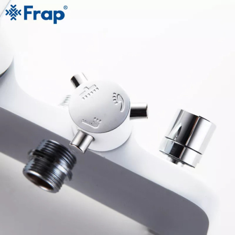 Душова система Frap F2431 (поворотний вилив, білий/хром)