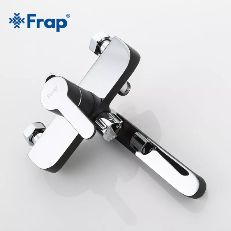Душова система Frap F2442 (поворотний вилив - перемикач на лійку, 3 режими, чорний/хром) 