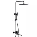Душевая система Frap F2462 (поворотный излив - переключатель на лейку, 3 режима, черный)