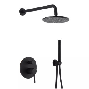 Душевая система WEZER EKO17B-01-BLACK (нержавеющая сталь, черный)