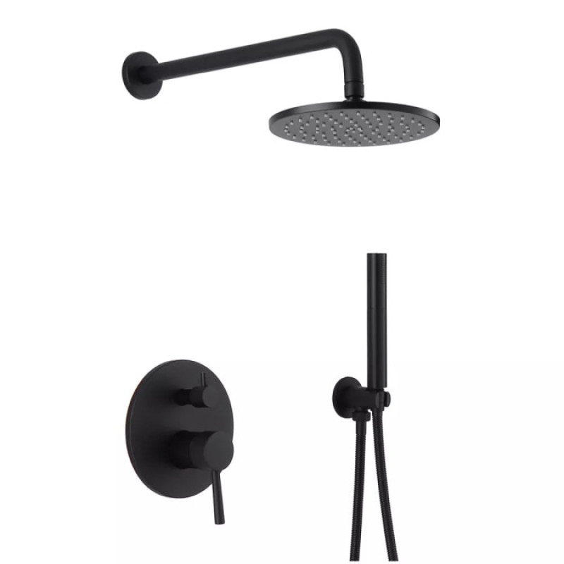 Душова система WEZER EKO17B-01-BLACK (нержавіюча сталь, чорний) 