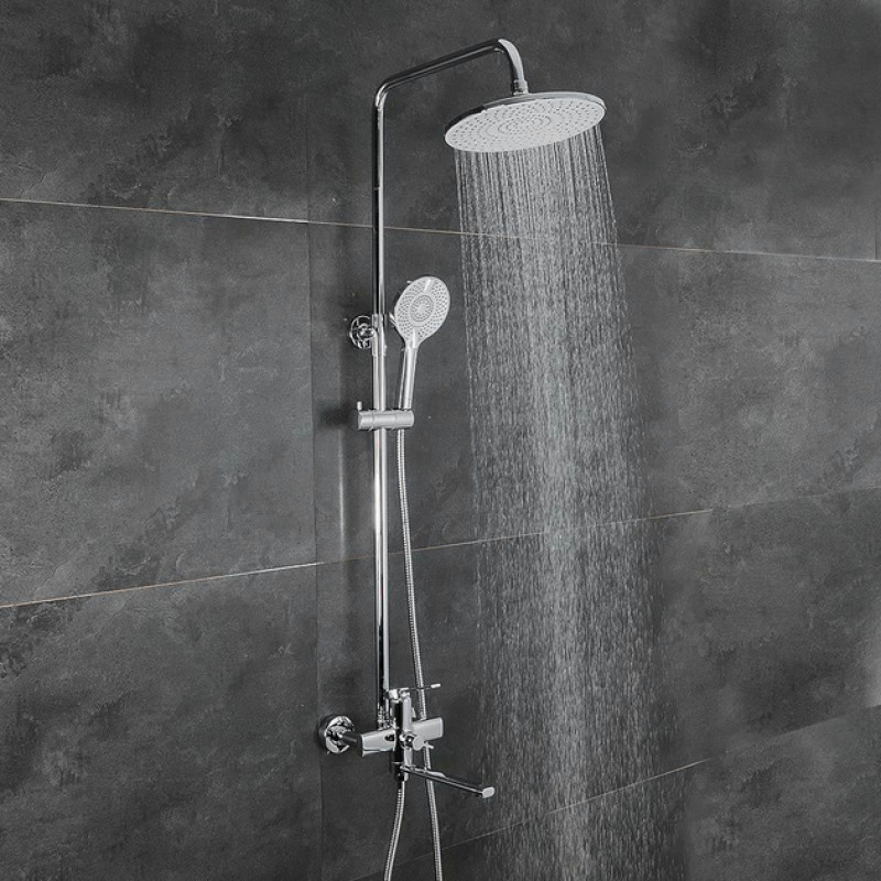 Душова система  Frap F2467 з поворотним  виливом (3-х функційна., латунь, Ø35, хром)