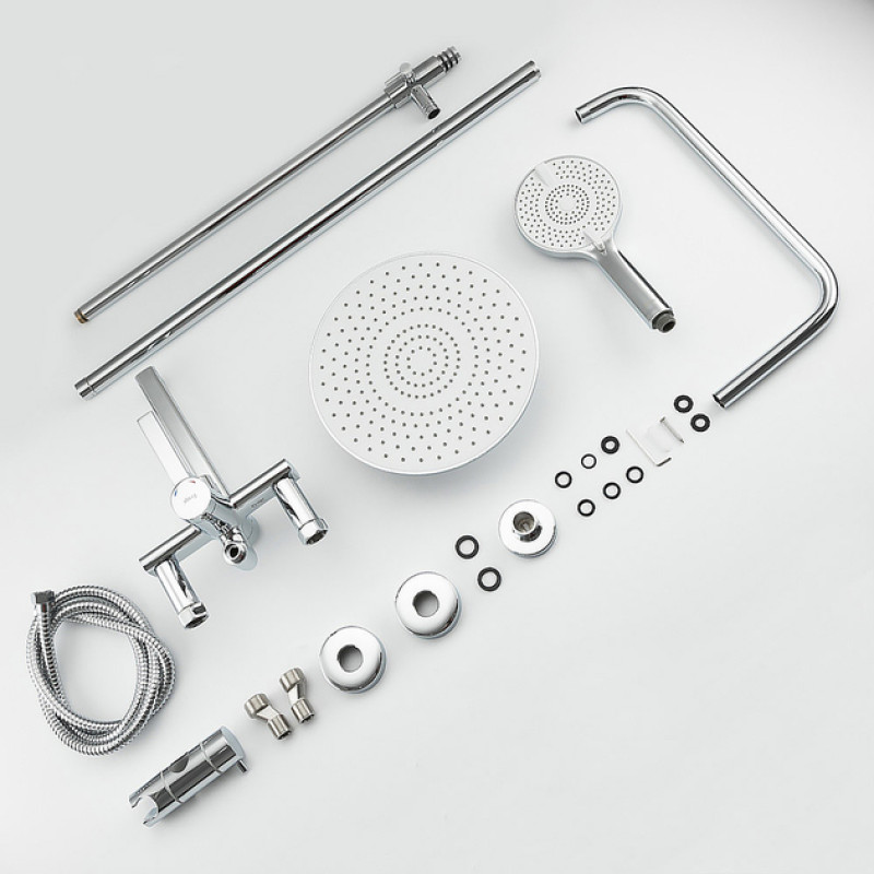 Душова система  Frap F2467 з поворотним  виливом (3-х функційна., латунь, Ø35, хром)