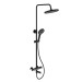 Душова система GAPPO G2403-56 з термостатом (вилив, перемикач на лійку, 3 режими, чорний/хром)