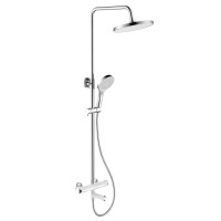Душова система  GAPPO G2403-58 з термостатом (вилив - перемикач на лійку, 3 режими, білий/хром)