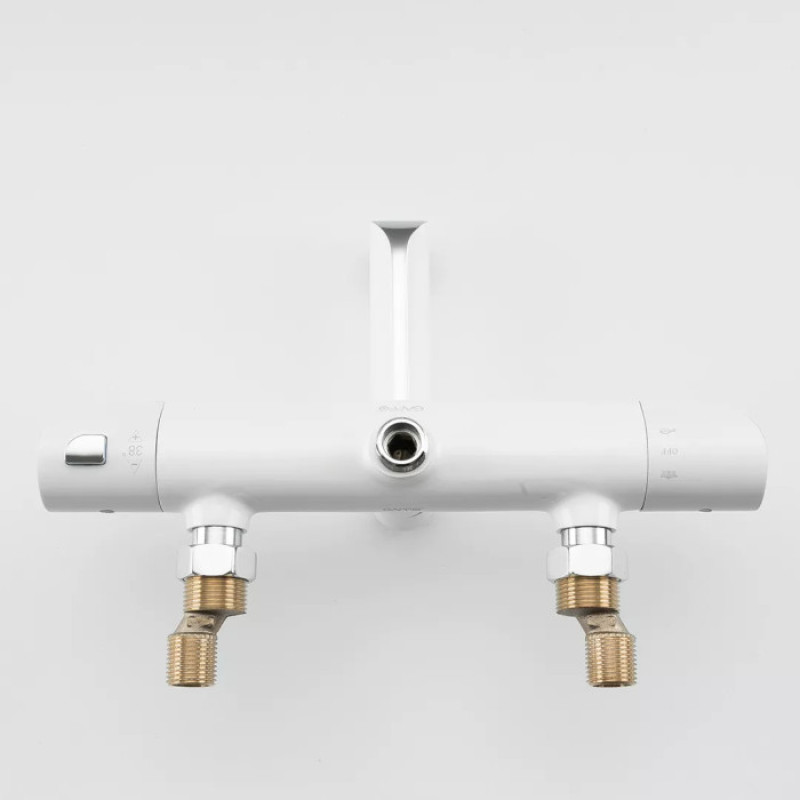 Душова система  GAPPO G2403-58 з термостатом (вилив - перемикач на лійку, 3 режими, білий/хром)