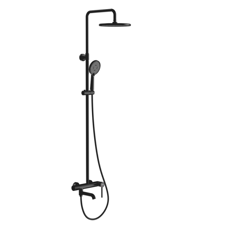 Душова система Gappo G2406-6 одноважільна (3-х функційна, латунь, Ø35, чорний )