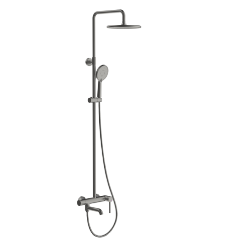 Душова система Gappo G2406-9 одноважільна (3-х функційна, латунь, Ø35, сірий Gungrey) 