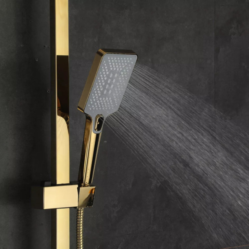 Душевая система GAPPO G2407-3 (излив - переключатель на лейку, 3 функции, золото)