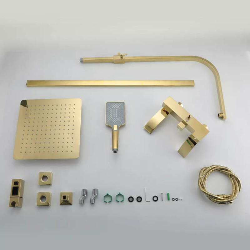 Душевая система GAPPO G2407-3 (излив - переключатель на лейку, 3 функции, золото)