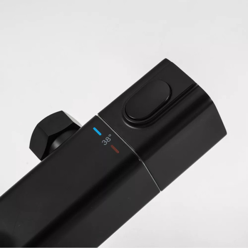 Душевая система GAPPO G2491-6 с термостатом (вылив - переключатель на лейку, черный)