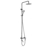 Душова система WEZER EKO16A-01 (поворотний вилив - перемикач на лійку/душ, нержавіюча сталь)